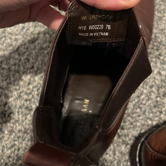 Cole Haan Waterproof Leather Chelsea Boots Brown Size 7 - Picture 8 of 8